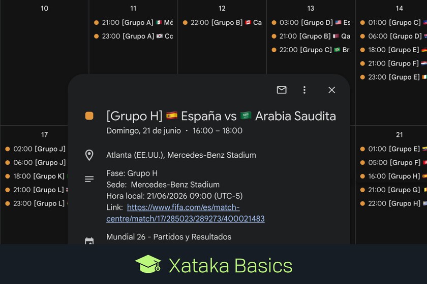 Cómo añadir todos los partidos del Mundial a tu calendario y qué revisar