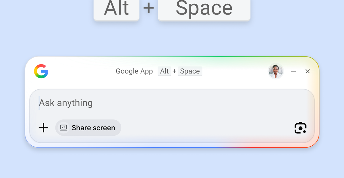 Google lanza barra de búsqueda tipo Spotlight para Windows, disponible globalmente