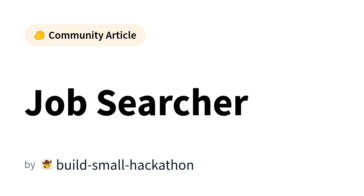 Job Searcher: Hugging Face presenta un buscador de empleos que lee tu CV