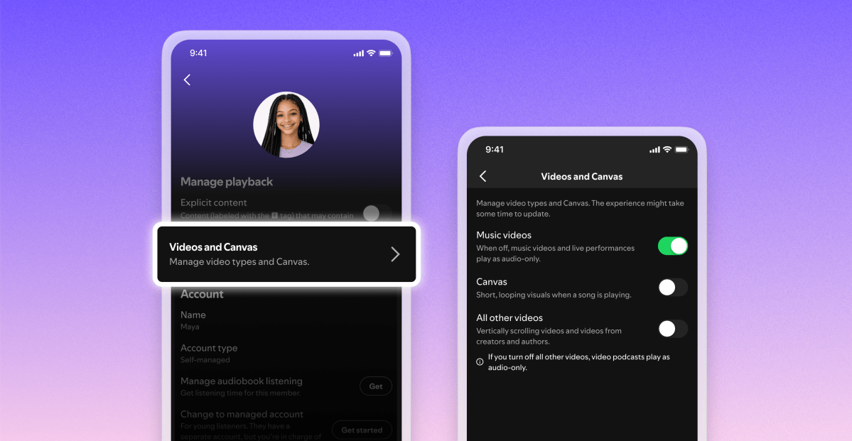 Spotify permite apagar todos los videos dentro de la app