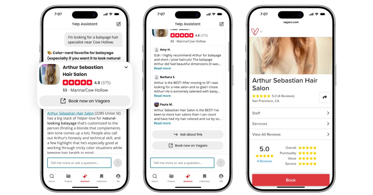 Yelp transforma su chatbot en asistente para reservar y pedir: qué implica